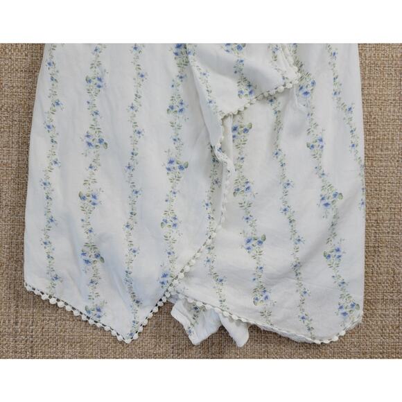 Francesca's Mi Ami Asymmetric Floral Romper Size Large Feminine Cottage Coquette - Picture 3 of 15